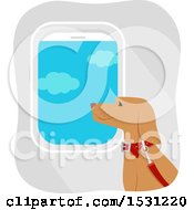 Poster, Art Print Of Dog Traveling On An Airplane