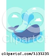 Poster, Art Print Of Whale Spouting A Heart