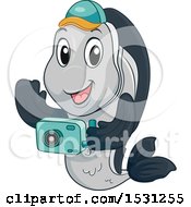 Poster, Art Print Of Fish Mascot Taking Pictures