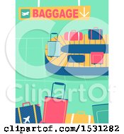 Clipart Of A Baggage Claim Carousel Royalty Free Vector Illustration