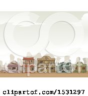 Poster, Art Print Of Wild West Ghost Town With Storefronts In Ruin