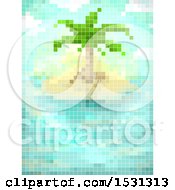 Poster, Art Print Of Pixel Art Tropical Island
