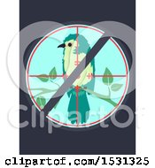 Poster, Art Print Of Prohibited Symbol Over Target On A Bird