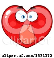 Poster, Art Print Of Red Love Heart Character Sticking His Tongue Out