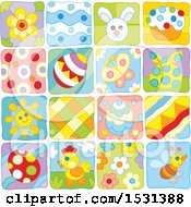 Poster, Art Print Of Easter And Spring Themed Tiles