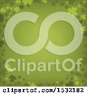 Clipart Of A St Patricks Day Border With Shamrocks On Green Royalty Free Vector Illustration