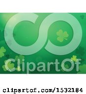 Clipart Of A St Patricks Day Background With Shamrocks Royalty Free Vector Illustration