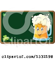 Poster, Art Print Of St Patricks Day Beer Character On A Chalkboard