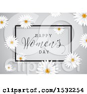 Clipart Of A Happy Womens Day Design With Daisies Royalty Free Vector Illustration