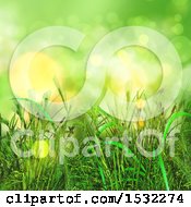 Poster, Art Print Of 3d Green Grass Background