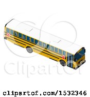 Poster, Art Print Of 3d Yellow School Bus From Above