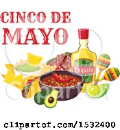 Clipart Of A Cinco De Mayo Food Design Royalty Free Vector Illustration by Vector Tradition SM