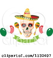 Poster, Art Print Of Cinco De Mayo Party Mexican Skull Design