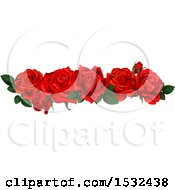 Clipart Of A Red Rose Design Royalty Free Vector Illustration by Vector Tradition SM