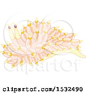 Poster, Art Print Of Pastel Yellow And Pink Sea Slug Nudibranch