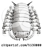 Clipart Of A Pillbug Robot Top Angle View Royalty Free Illustration by Leo Blanchette
