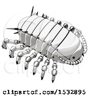 Clipart Of A Pillbug Robot Foraging Royalty Free Illustration by Leo Blanchette