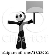 Maskman Protesting And Holding A Sign