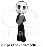 Clipart Of A Maskman In Thought Royalty Free Illustration