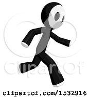 Clipart Of A Maskman Running To The Right Royalty Free Illustration
