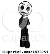 Clipart Of A Little Anarchist Thinking Royalty Free Illustration