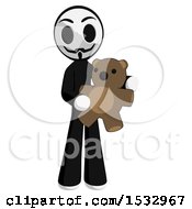 Little Anarchist Holding A Teddy Bear