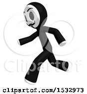 Clipart Of A Little Anarchist Running To The Left Royalty Free Illustration