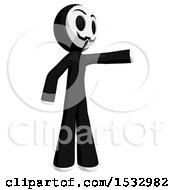 Clipart Of A Little Anarchist Pointing To The Right Royalty Free Illustration by Leo Blanchette