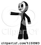 Clipart Of A Little Anarchist Pointing To The Left Royalty Free Illustration by Leo Blanchette