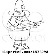 Poster, Art Print Of Black And White Sheriff Holding A Rifle