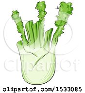Clipart Of A Fennel Vegetable Royalty Free Vector Illustration