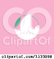 Clipart Of A White Peace Dove With An Olive Branch On A Pink Background Royalty Free Vector Illustration