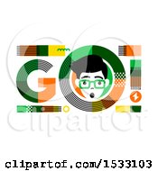 Poster, Art Print Of Gasping Man In A Go Design