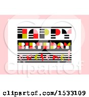 Clipart Of A Retro Happy Birthday Design Royalty Free Vector Illustration