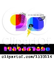 Poster, Art Print Of Happy 50th Anniversary Design With Retro Numbers