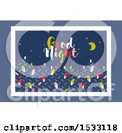 Clipart Of A Good Night Design With Sleeping Birds Royalty Free Vector Illustration