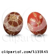 Poster, Art Print Of 3d Easter Eggs On A White Background
