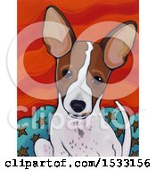 Clipart Of A Painting Of A Dog Royalty Free Illustration