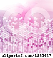 Poster, Art Print Of Pink Hexagonal Pattern On Watercolor