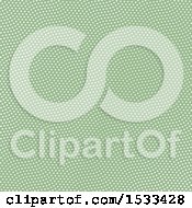 Clipart Of A Green Halftone Dot Background Royalty Free Vector Illustration