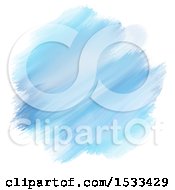 Clipart Of A Watercolor Painting Of Blue Strokes On White Royalty Free Vector Illustration