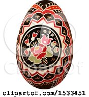 Clipart Of A 3d Patterned Easter Egg Royalty Free Vector Illustration by dero