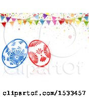 Poster, Art Print Of Party Bunting Banner Over Easter Eggs