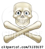 Clipart Of A Skull Over Crossbones Royalty Free Vector Illustration