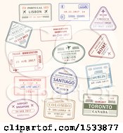 Poster, Art Print Of Passport Stamp Designs