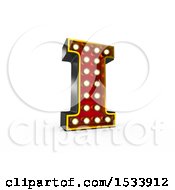 Poster, Art Print Of 3d Illuminated Theater Styled Vintage Letter I On A White Background