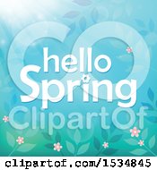 Poster, Art Print Of Blue Hello Spring Design