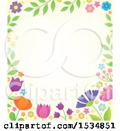 Poster, Art Print Of Spring Flower Border