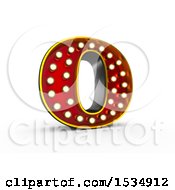 Poster, Art Print Of 3d Illuminated Theater Styled Vintage Letter O On A White Background