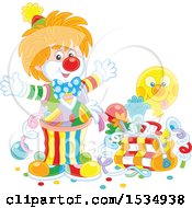 Poster, Art Print Of Party Clown With A Bag